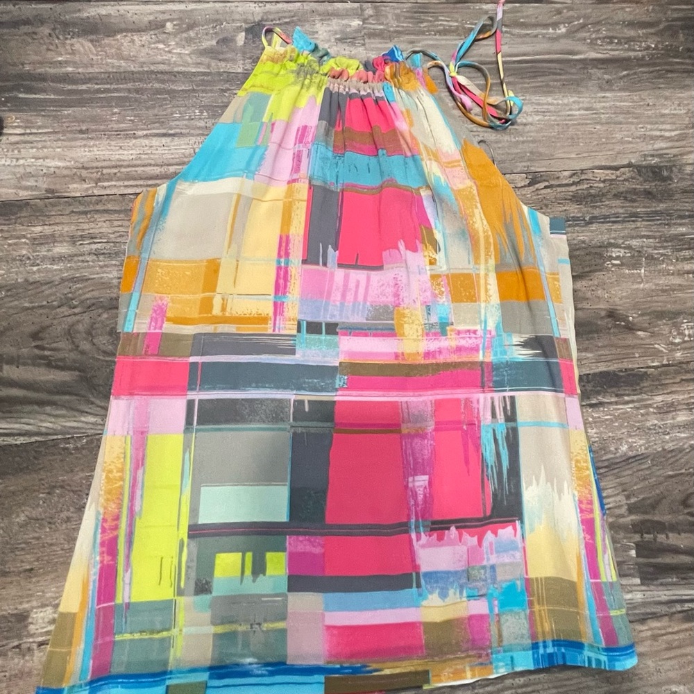 Trina Turk watercolor silk top